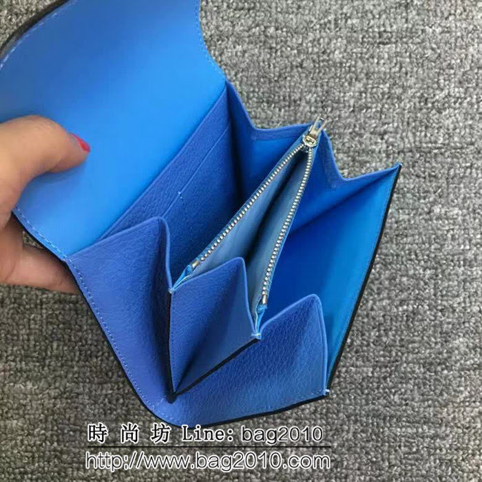 HERMES愛馬仕 H扣短款 togo皮錢包 迷你康康 空姐短錢包 JD1085